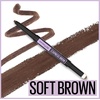 Maybelline Express Brow 2-In-1 Pencil and Powder Eyebrow Makeup, Deep Brown, 1 Count(255 Soft Brown)