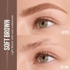 Maybelline Express Brow Ultra Slim Eyebrow Makeup, Brow Pencil with Precision Tip and Spoolie for Defined Eyebrows, Soft Brown 255, 1 Count(SOFT BROWN & CLEAR FAST SCULPT BUNDLE)
