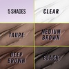Maybelline Super Lock Brow Glue Eyebrow Gel, Lightweight and Waterproof Tinted Brow Gel For Up To 24HR Hold, Black, 1 Count(257 Medium Brown)