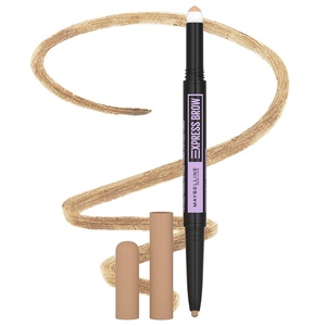 Maybelline Express Brow 2-In-1 Pencil and Powder Eyebrow Makeup, Deep Brown, 1 Count(248 Light Blonde)
