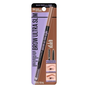 Maybelline Express Brow Ultra Slim Eyebrow Makeup, Brow Pencil with Precision Tip and Spoolie for Defined Eyebrows, Soft Brown 255, 1 Count(256 AUBURN)