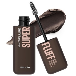 Maybelline Superfluff Volumizing Brow Mousse, All Day Tinted Brow Gel For Soft Full Brows, Medium Brown, 1 Count(BLACK BROWN)