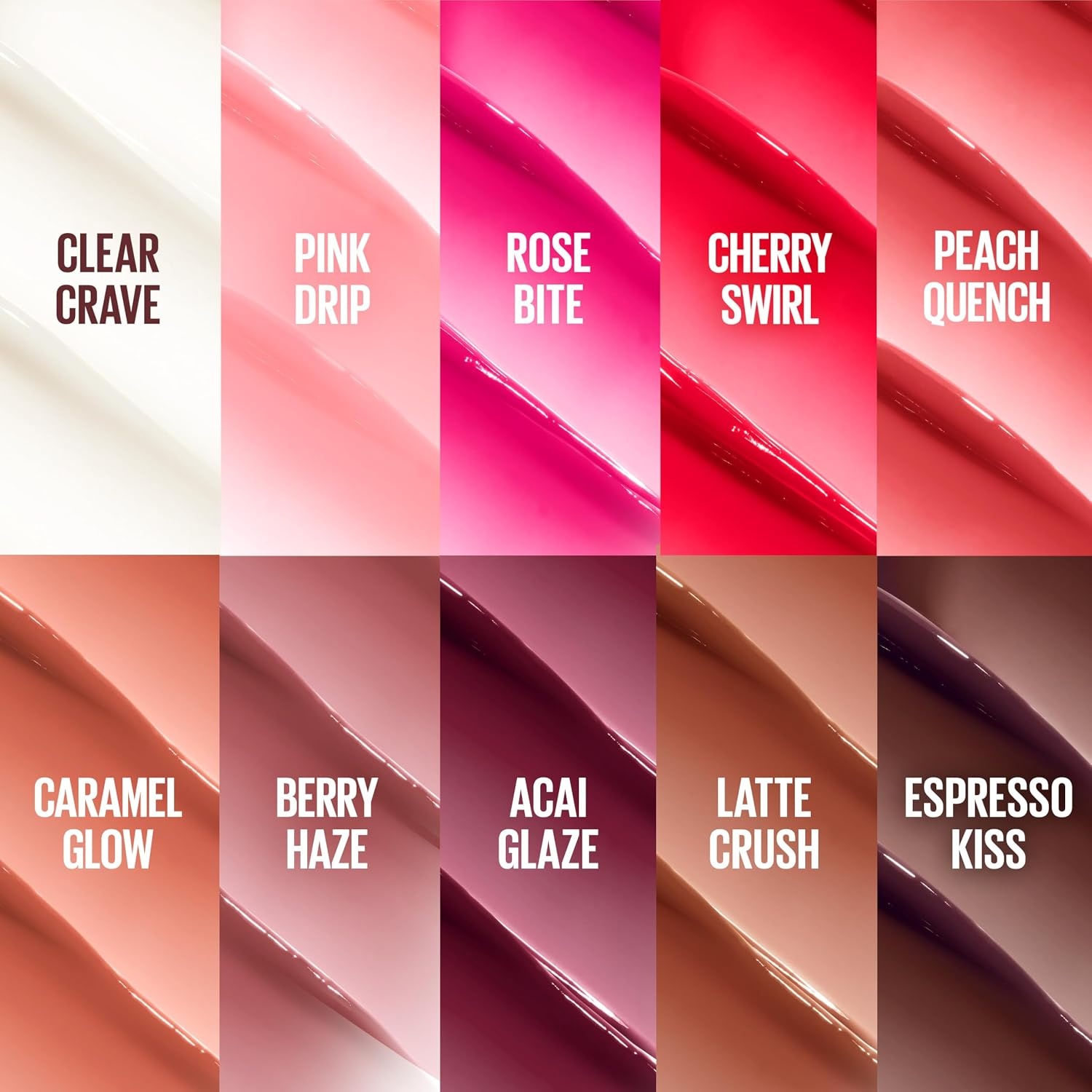 image:imageMAYBELLINE Lifter Glaze Oil Balm with Hyaluronic Acid and Hydrating Oil Blend Lip Balm with 24HRs of Smooth Moisturizing Shine Rose Bite Sheer Hot PinkEspresso Kiss