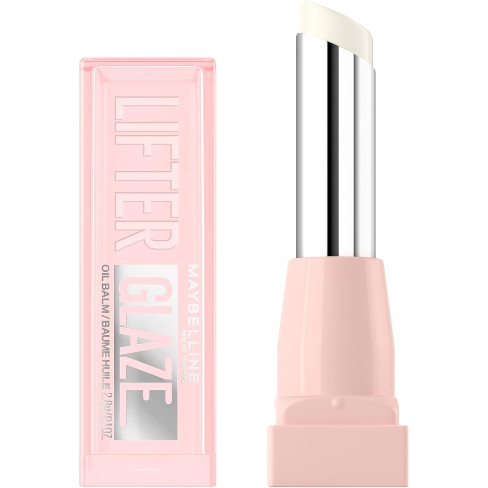image:imageMAYBELLINE Lifter Glaze Oil Balm with Hyaluronic Acid and Hydrating Oil Blend Lip Balm with 24HRs of Smooth Moisturizing Shine Rose Bite Sheer Hot PinkClear Crave