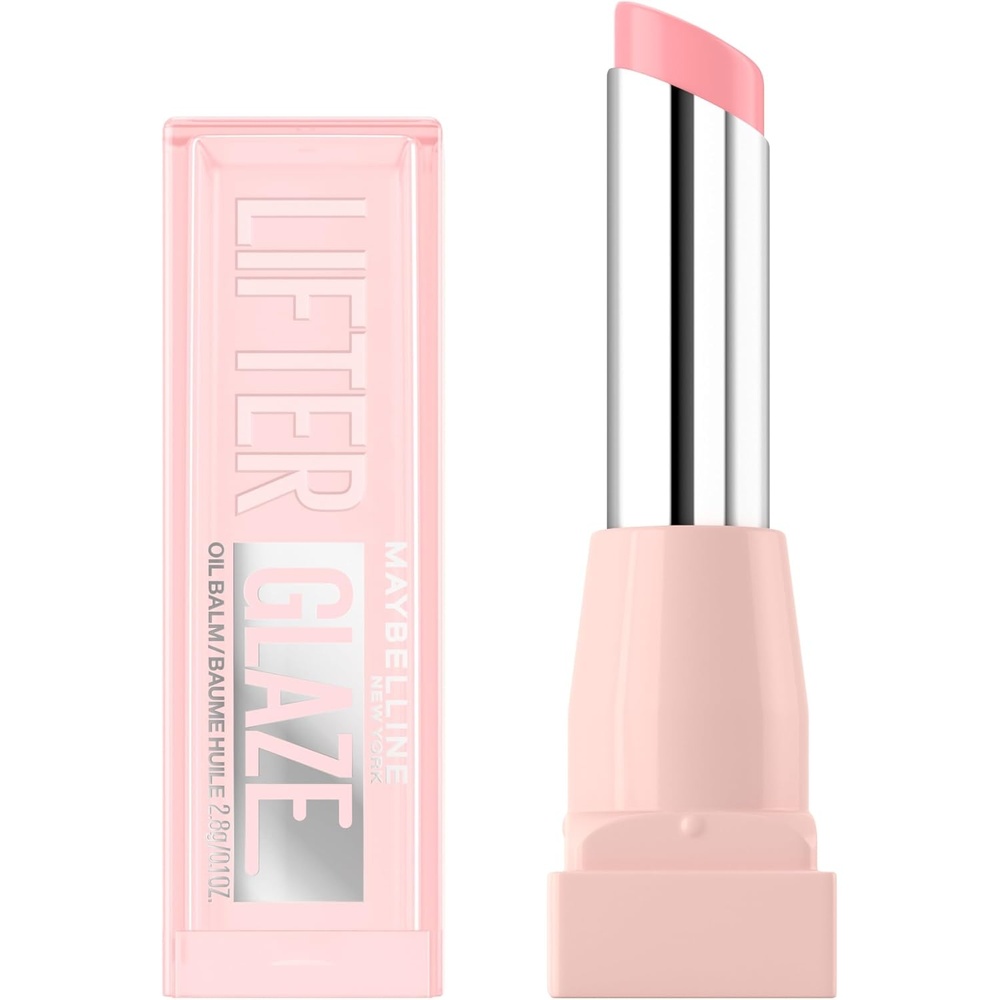 image:imageMAYBELLINE Lifter Glaze Oil Balm with Hyaluronic Acid and Hydrating Oil Blend Lip Balm with 24HRs of Smooth Moisturizing Shine Rose Bite Sheer Hot PinkPink Drip