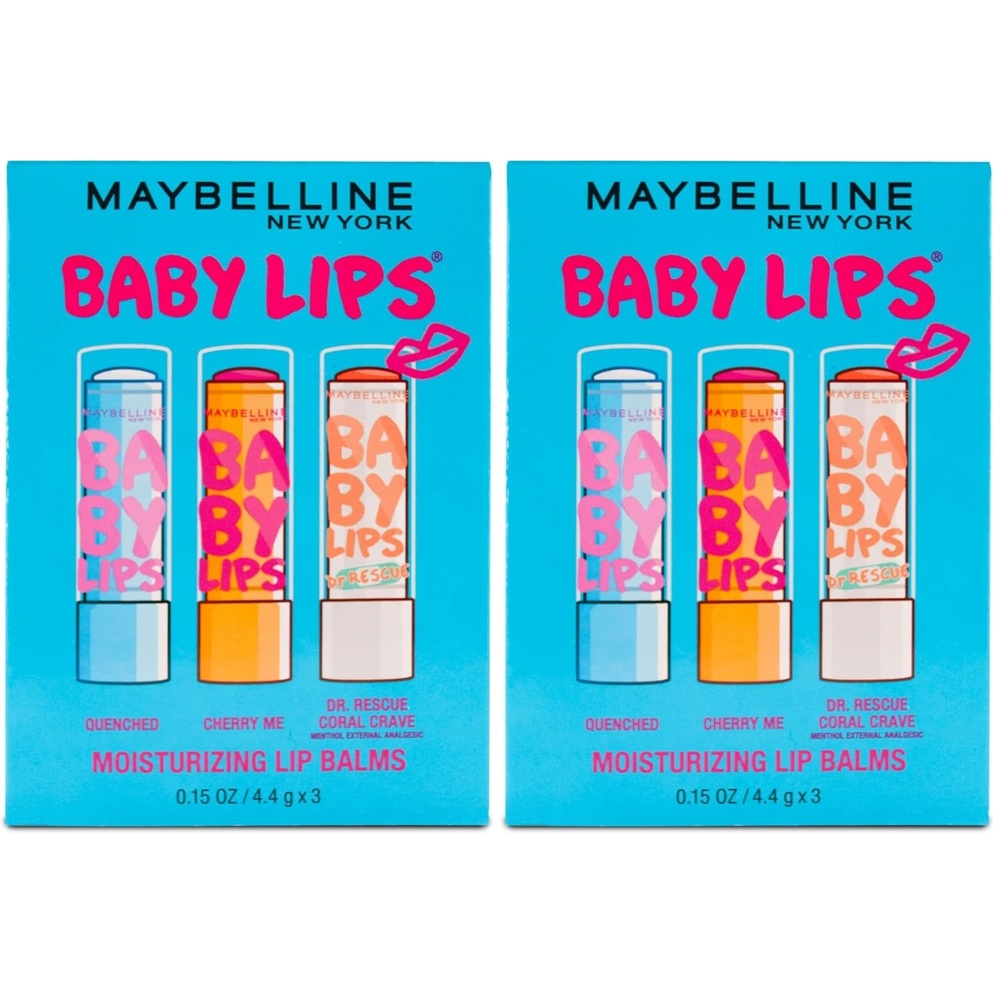 image:imageMaybelline New York Baby Lips Moisturizing Lip Balm 3pack Lip Care Essentials 3 Shades1 Count Pack of 6
