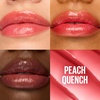 MAYBELLINE Lifter Glaze Oil Balm with Hyaluronic Acid and Hydrating Oil Blend, Lip Balm with 24HRs of Smooth, Moisturizing Shine, Rose Bite (Sheer Hot Pink)(Peach Quench)