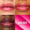 MAYBELLINE Lifter Glaze Oil Balm with Hyaluronic Acid and Hydrating Oil Blend, Lip Balm with 24HRs of Smooth, Moisturizing Shine, Rose Bite (Sheer Hot Pink)(Rose Bite)