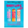 Maybelline New York Baby Lips Moisturizing Lip Balm 3-pack, Lip Care Essentials, 3 Shades(1 Count (Pack of 3))