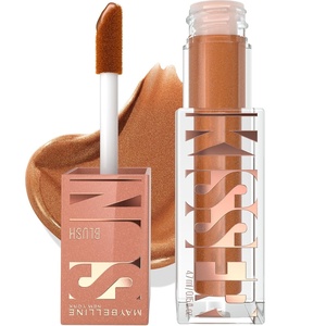Maybelline Sunkisser Multi-Use Liquid Blush and Bronzer, Blendable, Longwear, Glowy Make Up, Sun Tempt, 1 Count(Electric Bronze)