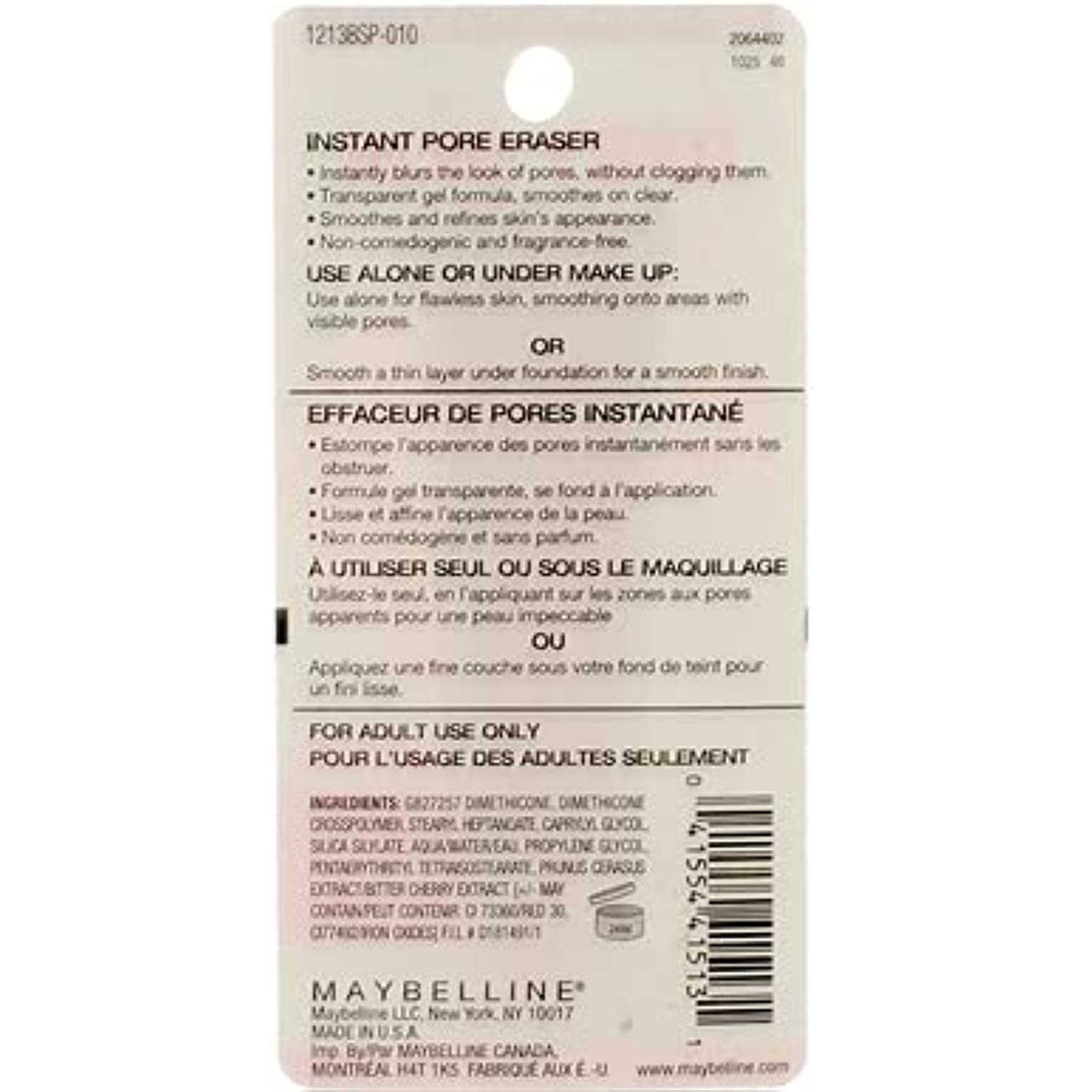 image:imageMaybelline Baby Skin Instant Pore Eraser Primer Makeup Clear 1 Count067 Fl Oz Pack of 2