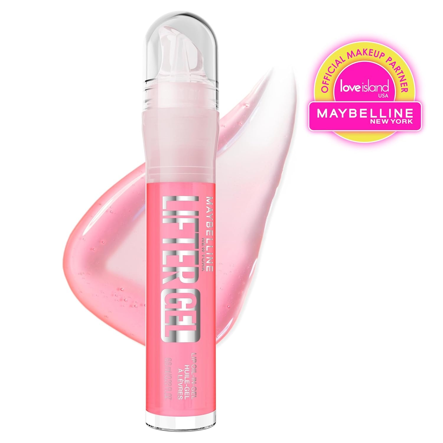 image:imageMAYBELLINE Lifter OilinGel Lip Gloss for Glassy Bouncy Shine Hydrating Tinted Lip Balm and Moisturizer with Hyaluronic Acid and Passionfruit Oil Sugar Spritz Sheer Hot PinkSugar Spritz