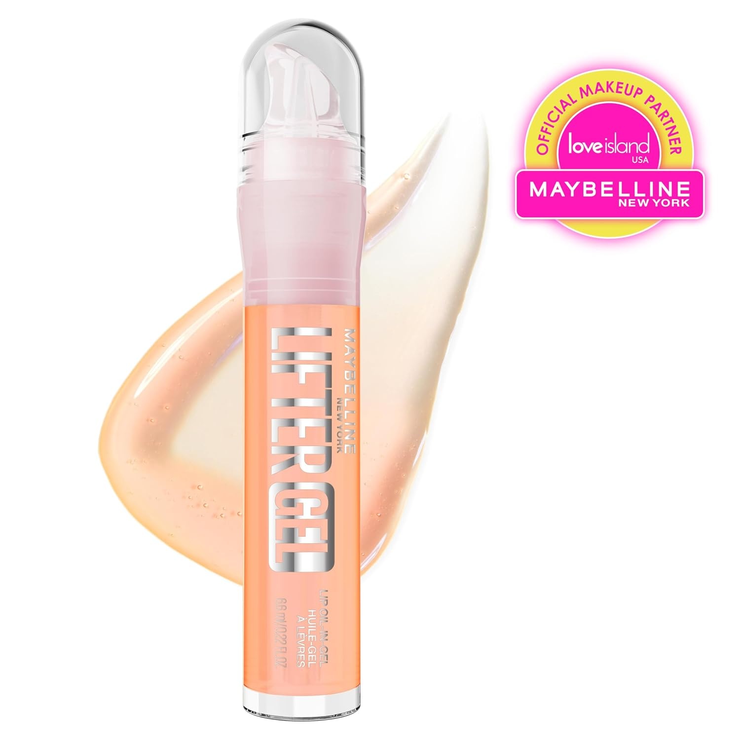 image:imageMAYBELLINE Lifter OilinGel Lip Gloss for Glassy Bouncy Shine Hydrating Tinted Lip Balm and Moisturizer with Hyaluronic Acid and Passionfruit Oil Sugar Spritz Sheer Hot PinkPassion Juice