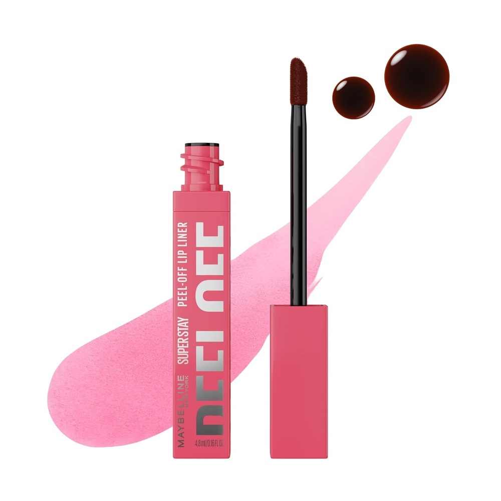 image:imageMAYBELLINE Super Stay Peel Off Lip Liner Lip Stain Up to 24H TattooLike Wear TransferProof Matte Finish Hydrating Formula With Vitamin E Haze Mid Tone NudeDawn 005